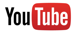 YouTube logo on a black background.